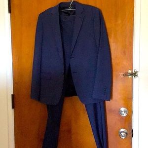 Men’s Calvin Klein extra slim fit suit medium blue jacket 40 S pants 36Wx30L
